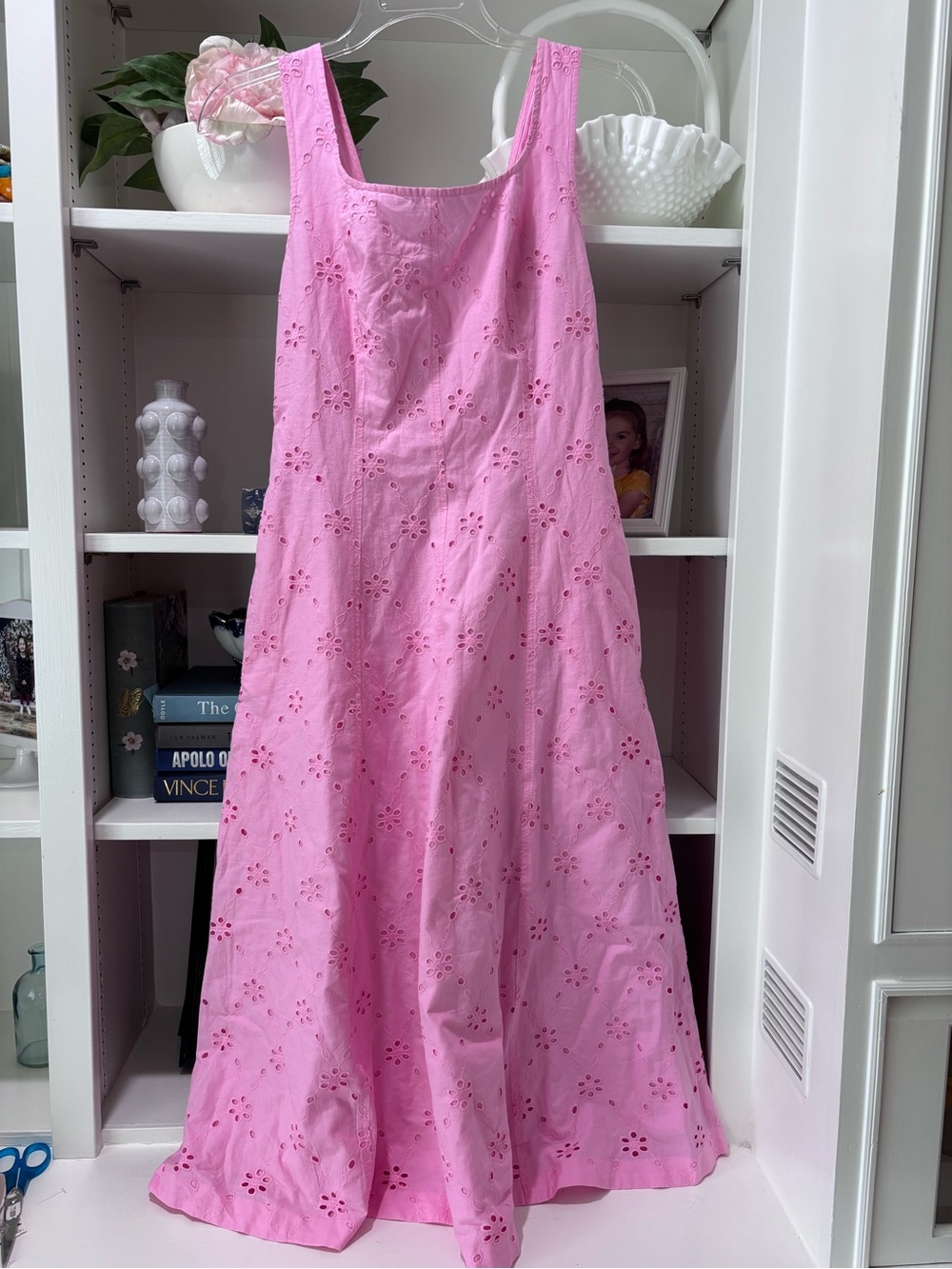 J.Crew Factory Eyelet Embroidered Midi Dress 00 NWOT - Picture 3 of 9
